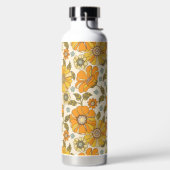  Retro Oranje Floral Patroon Waterfles (Links)