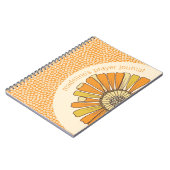 Retro Oranje Floral Prayer Journal Notitieboek (Linkerzijde)