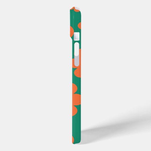 Retro Oranje Flowers Case-Mate iPhone Case (Achterkant / Links)