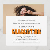 Retro  Oranje Fotogradatie Partij Kaart (Voorkant / Achterkant)