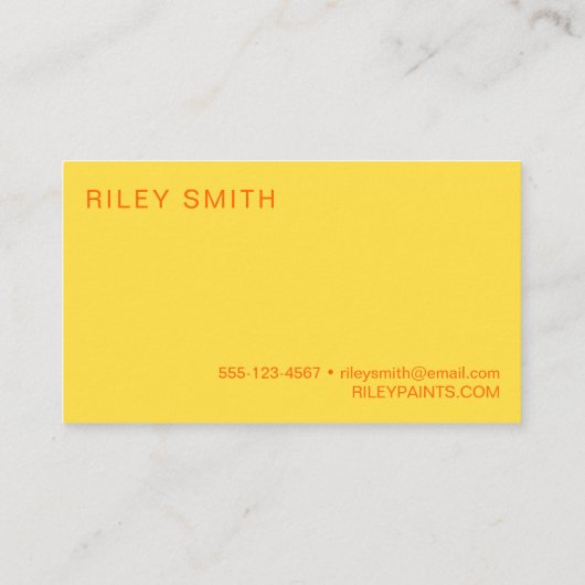 Retro Oranje Geel Roze Abstract Rendy Design Visitekaartje (Achterkant)