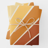 Retro Oranje Geel Stripes van 70 s Inpakpapier Vel (In situ)