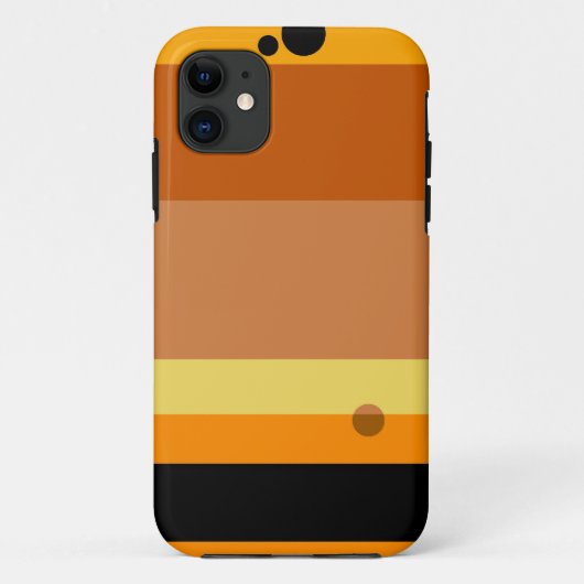 Retro Oranje, geel, zwarte strepen naadloze Stippe Case-Mate iPhone Case (Achterkant)