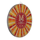 Retro Oranje gele familie speldartboard Dartbord (Voorkant Links)