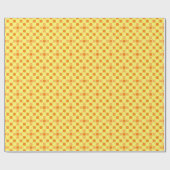 Retro Oranje Gele Stippen Geometrisch Patroon Cadeaupapier (Vlak)