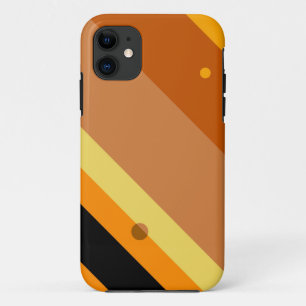 Retro Oranje gele strepen naadloze Stippen Case-Mate iPhone Case