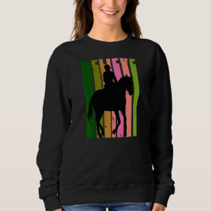 Retro Oranje Girls Equestrian Horse Rider Riding S Trui