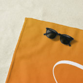 Retro Oranje Gradiënt | Gepersonaliseerde Script N Strandlaken (In situ)