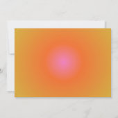 Retro Oranje Gradient Unique Bat Mitzvah Custom Bedankkaart (Achterkant)