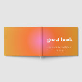 Retro Oranje Gradient Unique Bat Mitzvah Custom Gastenboek (Volledig)