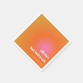 Retro Oranje Gradient Unique Bat Mitzvah Custom Servet (Hoek)
