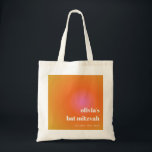Retro Oranje Gradient Unique Bat Mitzvah Custom Tote Bag<br><div class="desc">Retro Sinaasappel Roze Gradient Unique Bat Mitzvah Custom Canvas tas</div>