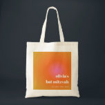 Retro Oranje Gradient Unique Bat Mitzvah Custom Tote Bag<br><div class="desc">Retro Sinaasappel Roze Gradient Unique Bat Mitzvah Custom Canvas tas</div>