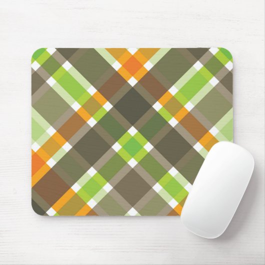 Retro Oranje Green Brown Pset Mousepad Muismat (Met muis)