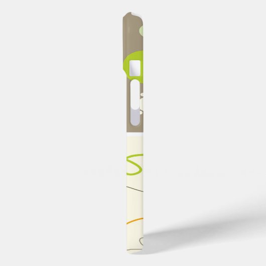 Retro Oranje groen geplakt patroonspatroon Stippen Case-Mate iPhone Case (Achterkant / Links)