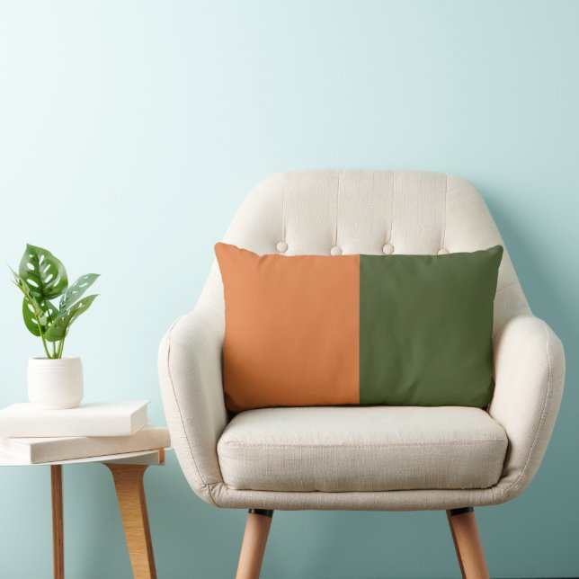 Retro Oranje Groen Kussen (Stoel)