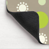 Retro Oranje Groene Stippen Patroon Aangepast Mous Muismat (Hoek)