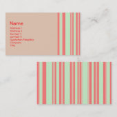 retro oranje groene strepen visitekaartje (Voorkant / Achterkant)