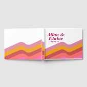 Retro oranje groovy 70's gastenboek (Volledig)