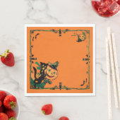 Retro Oranje Halloween Servet (Insitu)