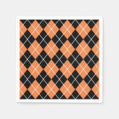 Retro  Oranje Happy Halloween Party Napkins Servetten (Voorkant)