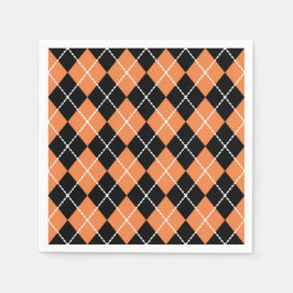 Retro  Oranje Happy Halloween Party Napkins Servetten