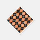 Retro Oranje Happy Halloween Party Napkins Servetten (Hoek)
