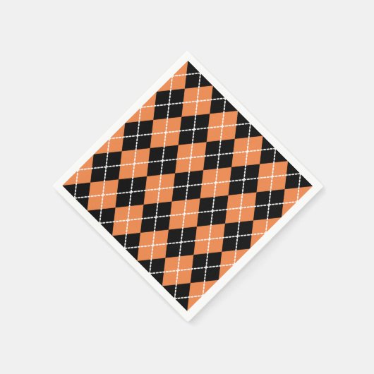 Retro  Oranje Happy Halloween Party Napkins Servetten (Hoek)