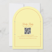 Retro Oranje huwelijksuitnodiging Kaart (Achterkant)