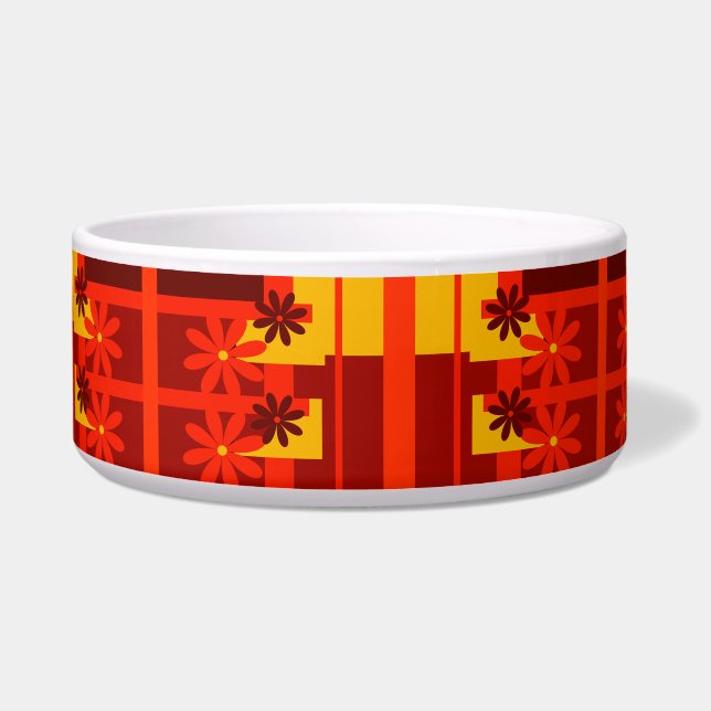 Retro oranje jaren 1970, voerbakje (Voorkant)