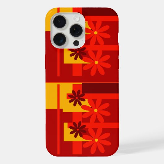 Retro oranje jaren 70 , iPhone hoesje (Achterkant)