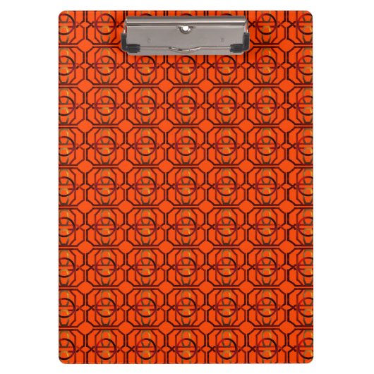 Retro oranje jaren '70 klembord (Voorkant)