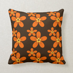 Retro oranje jaren '70 kussen