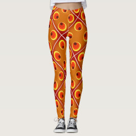 Retro oranje jaren '70 leggings