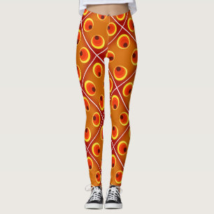 Retro oranje jaren '70 leggings