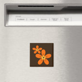 Retro oranje jaren '70 magneet (Insitu (Vaatwasser))