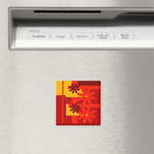 Retro oranje jaren '70 magneet (Insitu (Vaatwasser))