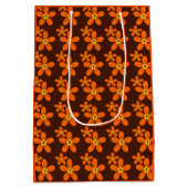 Retro oranje jaren '70 medium cadeauzakje (Achterkant)