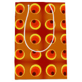 Retro oranje jaren '70 medium cadeauzakje (Voorkant)