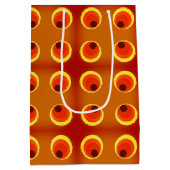 Retro oranje jaren '70 medium cadeauzakje (Achterkant)