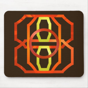 Retro oranje jaren '70 muismat