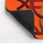 Retro oranje jaren '70 muismat (Hoek)