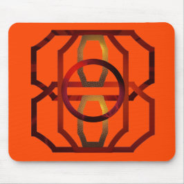 Retro oranje jaren '70 muismat