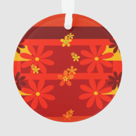 Retro oranje jaren '70 ornament