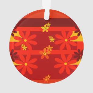 Retro oranje jaren '70 ornament