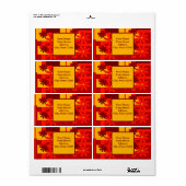 Retro oranje jaren '70, personaliseren etiket (Full Sheet)