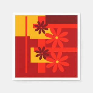 Retro oranje jaren '70 servet