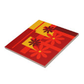 Retro oranje jaren '70 tegeltje (Zijkant)