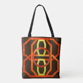 Retro oranje jaren '70 tote bag (Achterkant)