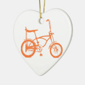 Retro Oranje Krate Banana Seat Bike Keramisch Ornament (Links)